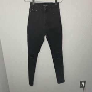 Fashion Nova Distressed Skinny High Waist Jeans Size 7/8